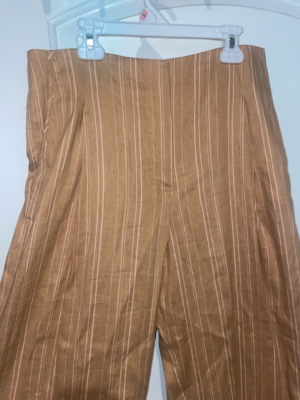 New! Bimba Y Lola Stripe Linen Baggy Trouser Pants 🧡 Medium or sz 40 - Picture 6 of 13